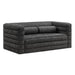 Modway Relle Channel Tufted Boucle Upholstered Loveseat Living Room Furniture in Gray