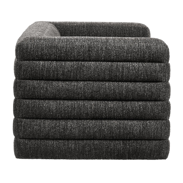 Modway Relle Channel Tufted Boucle Upholstered Loveseat Living Room Furniture - Lifestyle View