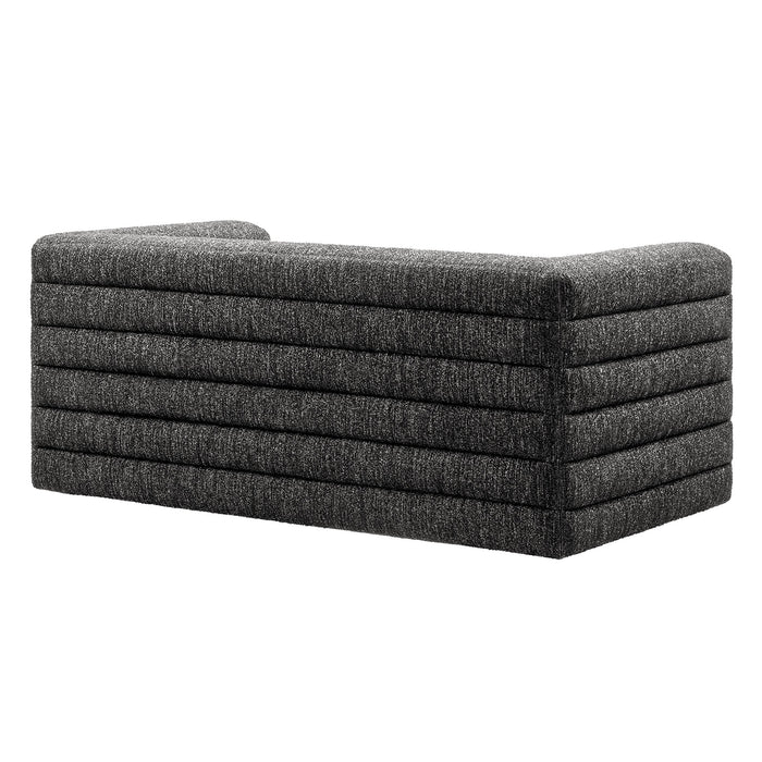 Modway Relle Channel Tufted Boucle Upholstered Loveseat Living Room Furniture - Dimensions