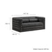 Modway Relle Channel Tufted Boucle Upholstered Loveseat Living Room Furniture in Gray - Detail View