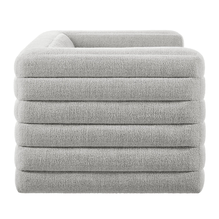 Modway Relle Channel Tufted Boucle Upholstered Loveseat Living Room Furniture - View 13
