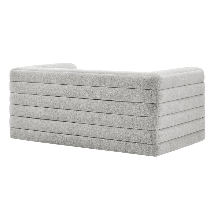 Modway Relle Channel Tufted Boucle Upholstered Loveseat Living Room Furniture - View 14