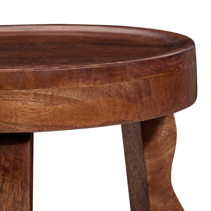 Modway Sorrel Carved Wood Stool Living Room Furniture - Features