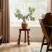 Modway Sorrel Carved Wood Stool Living Room Furniture - Close-Up