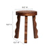 Modway Sorrel Carved Wood Stool Living Room Furniture in Brown - Detail View