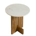 Modway Tarin Acacia Wood and Marble Side Table Living Room Furniture - Features