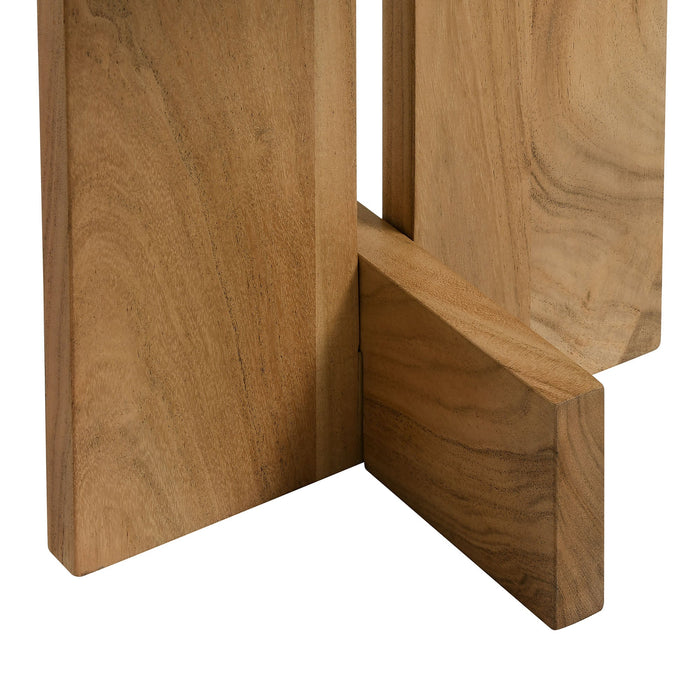 Modway Tarin Acacia Wood and Marble Side Table Living Room Furniture - View 9