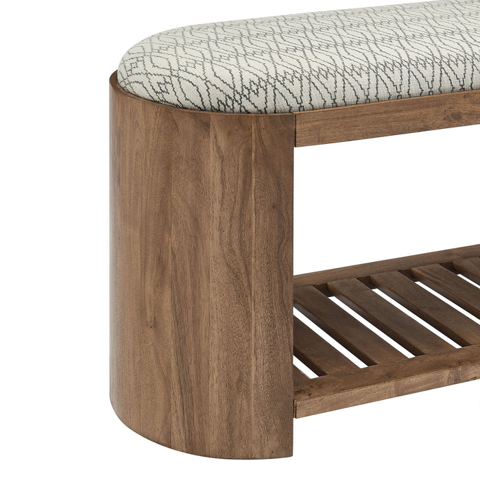 Ashby 45" Geometric Upholstered Bench
