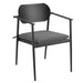 Aeris Stackable Outdoor Patio Aluminum Dining Armchair Set of 2 Charcoal