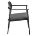 Aeris Stackable Outdoor Patio Aluminum Dining Armchair Set of 2 Charcoal