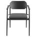 Aeris Stackable Outdoor Patio Aluminum Dining Armchair Set of 2 Charcoal