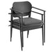 Aeris Stackable Outdoor Patio Aluminum Dining Armchair Set of 2 Charcoal