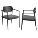 Aeris Stackable Outdoor Patio Aluminum Dining Armchair Set of 2 Charcoal