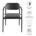 Aeris Stackable Outdoor Patio Aluminum Dining Armchair Set of 2 Charcoal