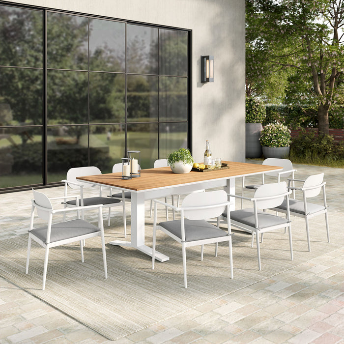 Aeris 9-Piece Outdoor Patio Aluminum Dining Set