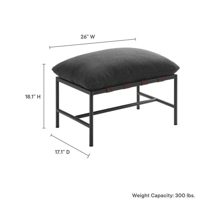 Raya Outdoor Patio Boucle Ottoman