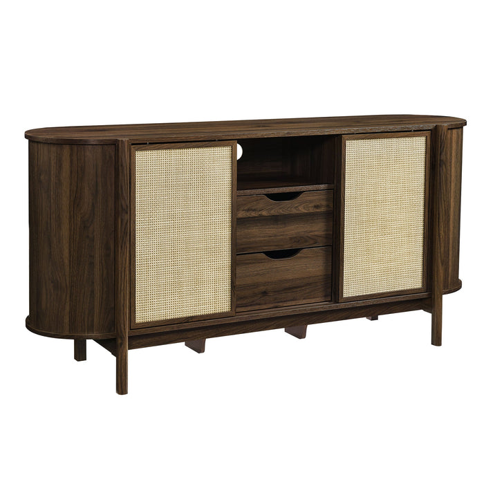 Modway Reid 63" Curved Sideboard Living Room Furniture in Brown