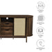 Modway Reid 63" Curved Sideboard Living Room Furniture in Brown - Side View