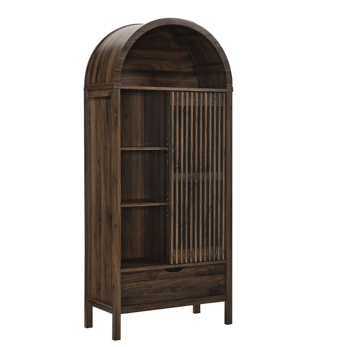 Vaughn 71" Arched Storage Display Cabinet