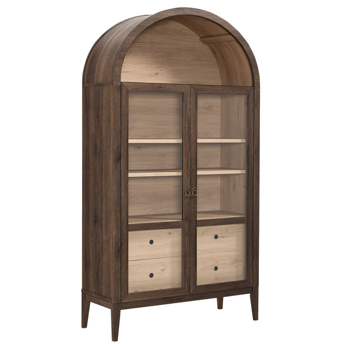 Nolan 74" Tall Arched Storage Display Cabinet