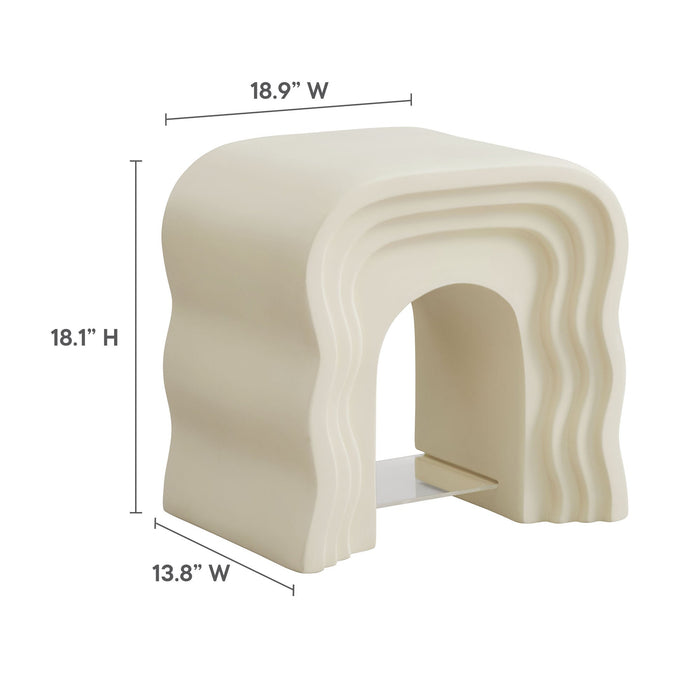 Modway Jorin Squiggle Side Table Living Room Furniture in Green - Detail View