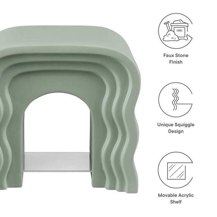 Modway Jorin Squiggle Side Table Living Room Furniture - View 9