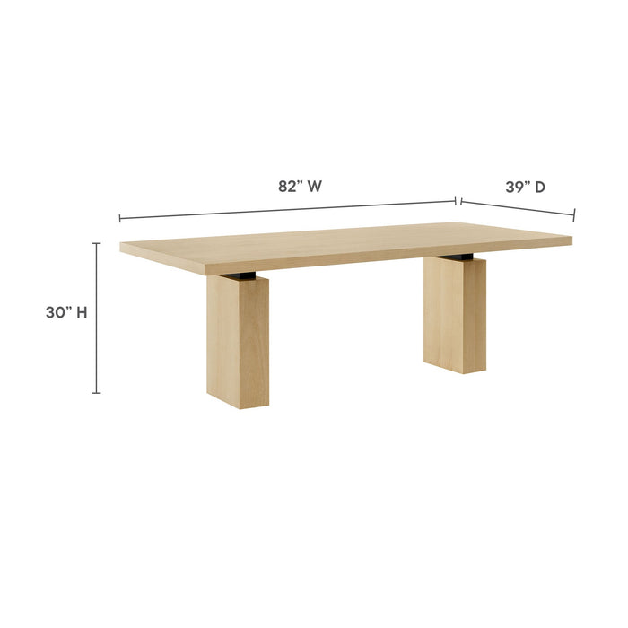 Piston 82" Rectangular Wood Dining Table