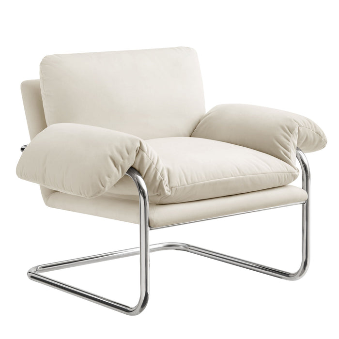 Modway Ansel Accent Chair in Alabaster