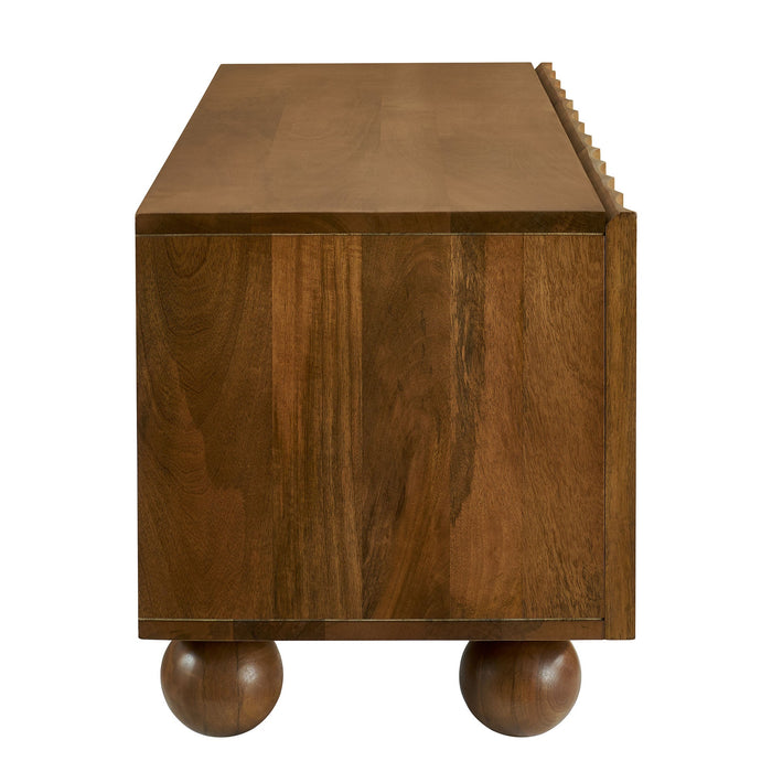Modway Sorren Scalloped 54" Wood TV Stand Living Room Furniture - Lifestyle View