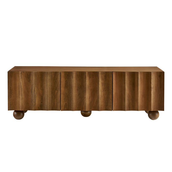 Modway Sorren Scalloped 54" Wood TV Stand Living Room Furniture - Dimensions