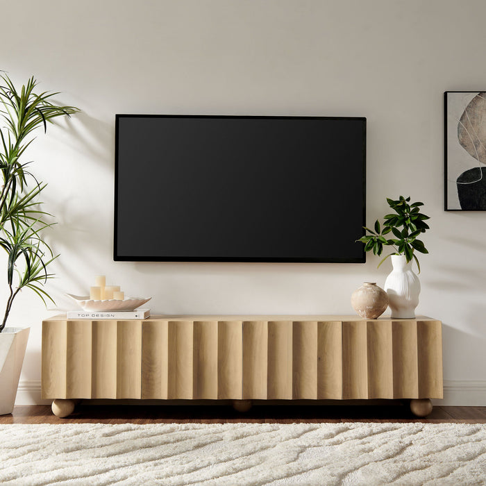 Modway Sorren Scalloped 71" Wood TV Stand Living Room Furniture - View 9