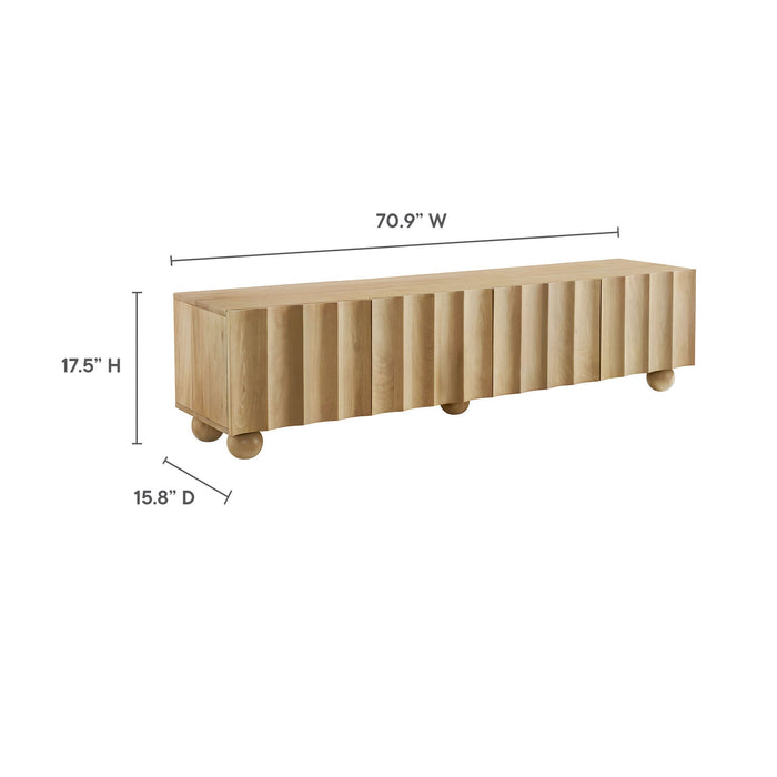 Modway Sorren Scalloped 71" Wood TV Stand Living Room Furniture - View 11