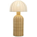 Modway Santo Rattan Table Lamp With Dome Shade Living Room Furniture in White