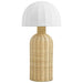 Modway Santo Rattan Table Lamp With Dome Shade Living Room Furniture - Dimensions
