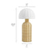 Modway Santo Rattan Table Lamp With Dome Shade Living Room Furniture in White - Detail View