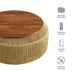 Modway Maris Seagrass and Wood Coffee Table Living Room Furniture in Brown - Side View