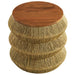 Modway Maris Seagrass and Wood End Table Living Room Furniture - Lifestyle View