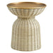 Modway Lazaro Round Rattan Side Table Living Room Furniture in Brown