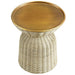 Modway Lazaro Round Rattan Side Table Living Room Furniture - Lifestyle View