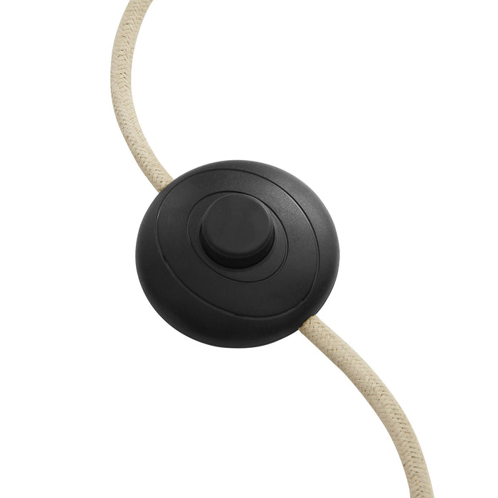 Saylor Carved Ribbed Wood Floor Lamp With Drum Shade