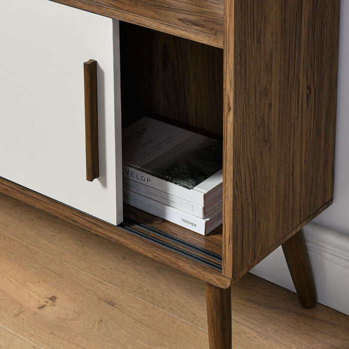 Modway Transmit 45" Bookcase with Sliding Doors Storage Shelf - View 12
