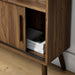Modway Transmit 45" Bookcase with Sliding Doors Storage Shelf - Close-Up