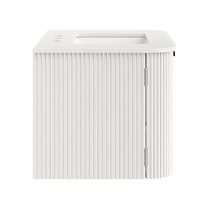 Zia Wall-Mount Bathroom Vanity with Marble Sink