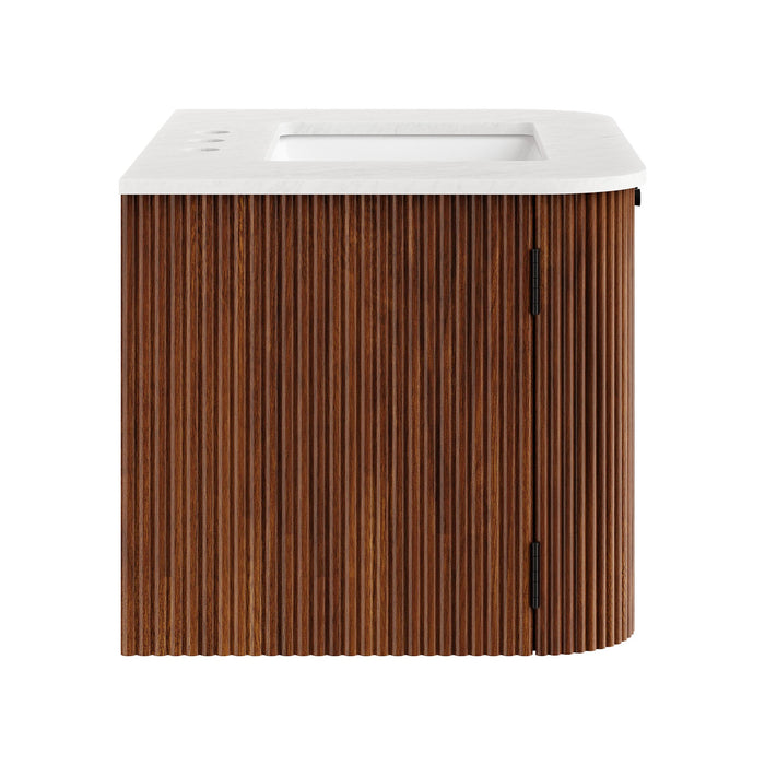 Zia Wall-Mount Bathroom Vanity with Marble Sink