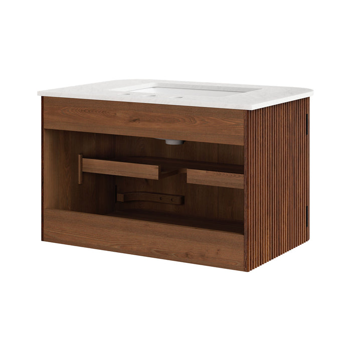 Zia Wall-Mount Bathroom Vanity with Marble Sink