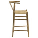 Amish Wood Bar Stool Weathered Gray Teak