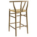 Amish Wood Bar Stool Weathered Gray Teak