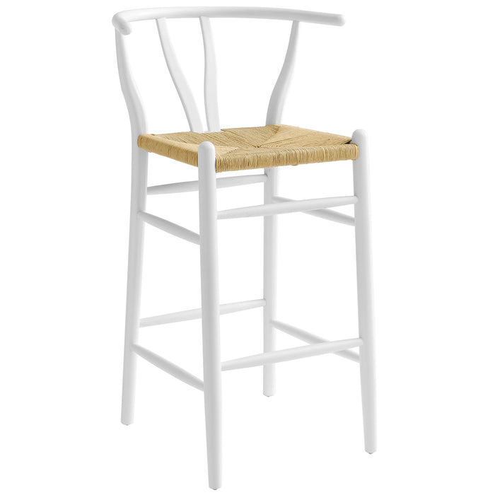 Amish Wood Bar Stool White