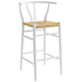 Amish Wood Bar Stool White