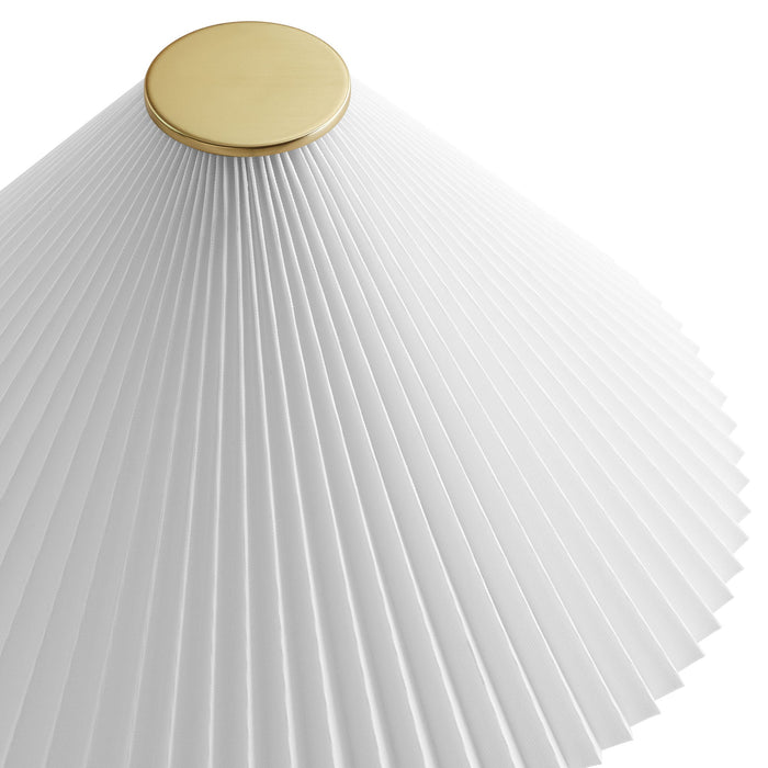 Jessica Wooden Base Table Lamp With Pleated Fabric Shade